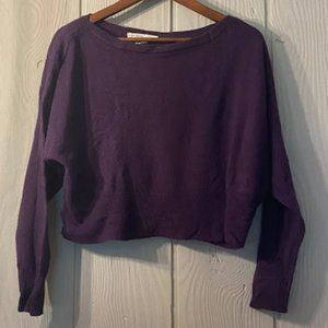 Purple Cropped Sweater